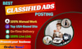 post classified ads manually to promote your business or service