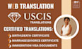 provide uscis legal approved translation for you in 24hrs