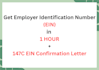get ein in 1 hour