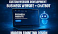 do custom website development with chatbot, frontend developer business website