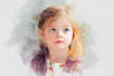 create chidren watercolor illustration kids portrait