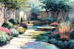 make watercolor landscape design