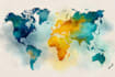 draw vector watercolor map design