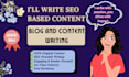 write SEO blog posts and articles with human written content