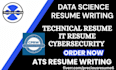 ats software engineering resume, tech resume writer, cybersecurity, data science