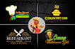 create modern restaurant, pizza, bbq, food logo