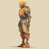 do cyberpunk, sci fi, robot, mecha character concept art