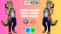 create custom vrchat avatar 3d model vr character vrc avatar furry, nsfw vr chat