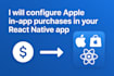 configure apple in app purchases in your react native app