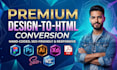 convert figma to html, psd to html, xd to html, responsive with bootstrap5