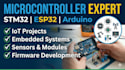 do stm32, esp32, arduino programming and embedded systems projects