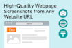 do high quality webpage screenshots from any website URL