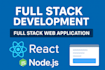 build a responsive full stack web application using react and node js