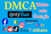 remove delete copyright infringing article,google,fb,instagram,telegram by dmca