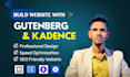 build wordpress website using gutenberg and kadence blocks
