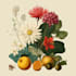 draw botanical illustrations of flowers, plants
