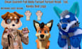 make custom full fursuit paws partial suit mini partial hand, leg paws
