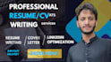 write CV,professional resume and cover letter