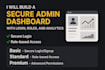 build a secure admin dashboard with login, roles, and analytics