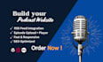 build wordpress wix podcast website ugc features integration episodes import RSS