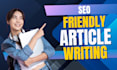 write professional and SEO optimized articles