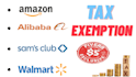 do amazon walmart tax exemption in all us states