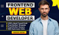 be front end web developer using react js and material UI