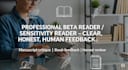 be sensitivity reader beta reader lgbtq alpha reader  book feedback manuscript e