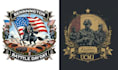 make custom retro army military flag soldiers logo