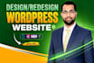 do wordpress website development and custom wordpress website with elementor pro