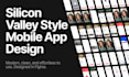 silicon valley style mobile app UI UX in figma for startups