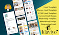 provide hand coded modern and responsive HTML email template