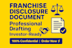 draft a professional franchise disclosure document fdd