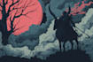 do dark fantasy art illustrations in a painterly style