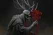 draw dark art illustration with engraving style