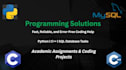 solve assignments, tasks, and projects in c, cpp, python with sql integration