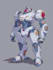 do anime style mecha robot illustrations