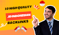 do 10 high quality id indonesian backlinks