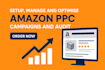 setup, manage and optimise amazon PPC campaigns and audit