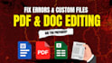 convert and perform pdfs and docs amendments, text, images, and more