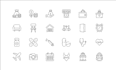 design unique, simple, and modern line art icon set