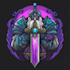 create amedieval fantasy game, rpg, mmo game logo design