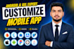 build mobile app development app developer, customize flutter, react native app
