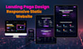 create a custom static website or landing page
