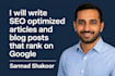 write SEO blog posts and articles