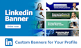 design linkedin banner, cover, header