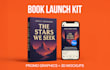 design a book launch promotion social media kit