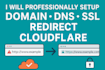 connect domain, install SSL, cloudflare, dns, email for hostinger, godaddy, AWS