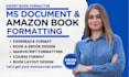 amazon KDP book formatting, document formatting, proofreading, manuscript format
