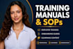 create employee training manuals , sops, onboarding and elearning content